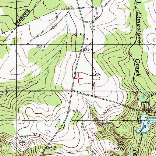 Topographic Map of Mount Nebo School (historical), SC