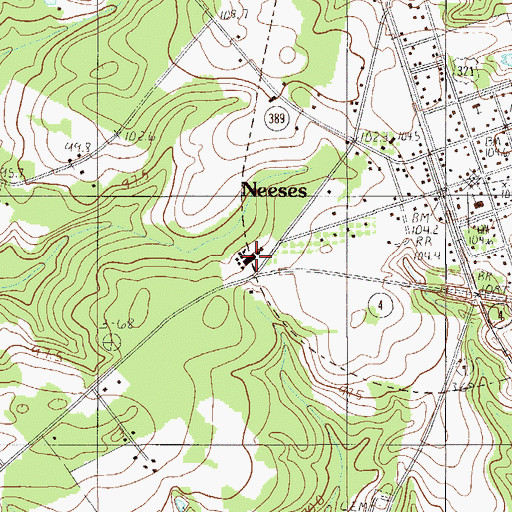 Topographic Map of Neeses Primary School, SC