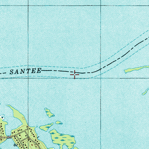 Topographic Map of Nelsons Ferry (historical), SC