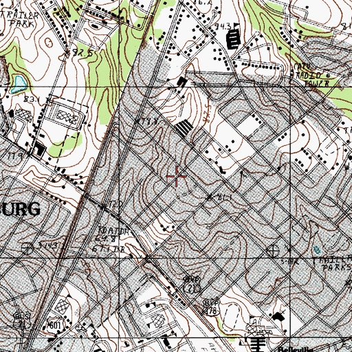 Topographic Map of New Brookland, SC