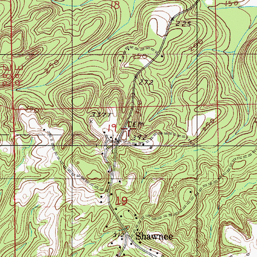 Topographic Map of Older Hill Cemetery, AL