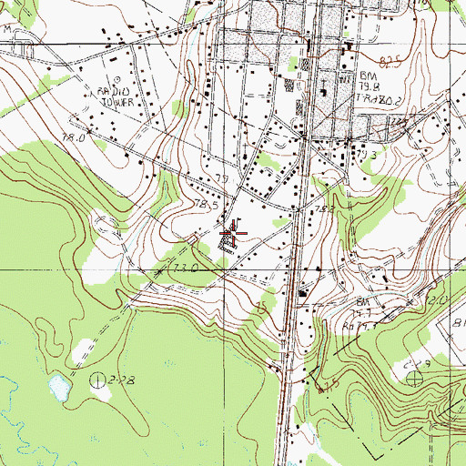 Topographic Map of North Elementary School, SC