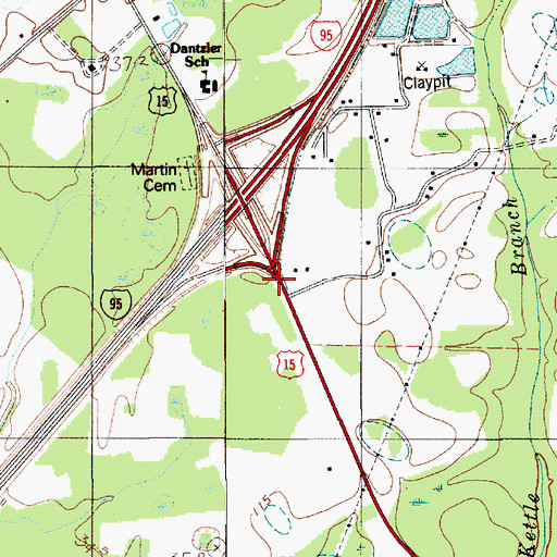 Topographic Map of Oak Grove School (historical), SC