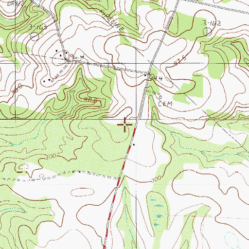 Topographic Map of Oak Ridge School (historical), SC
