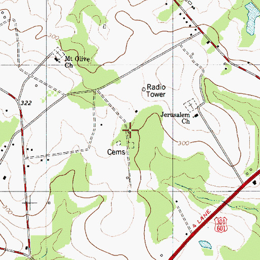 Topographic Map of Oldfield School (historical), SC