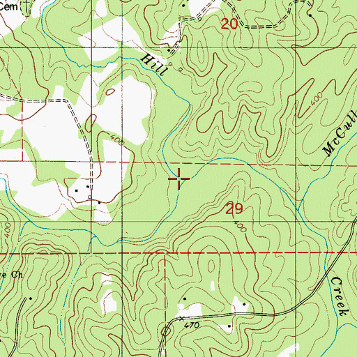 Topographic Map of Oldham Creek, AL