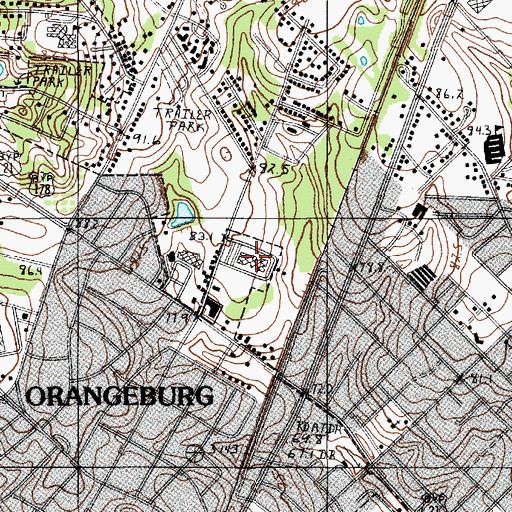 Topographic Map of Orangeburg-Calhoun Law Enforcement Center, SC