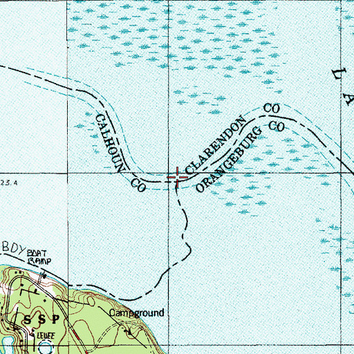 Topographic Map of Pinckneys Old Ferry (historical), SC
