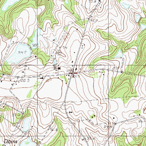 Topographic Map of Pine Hill, SC