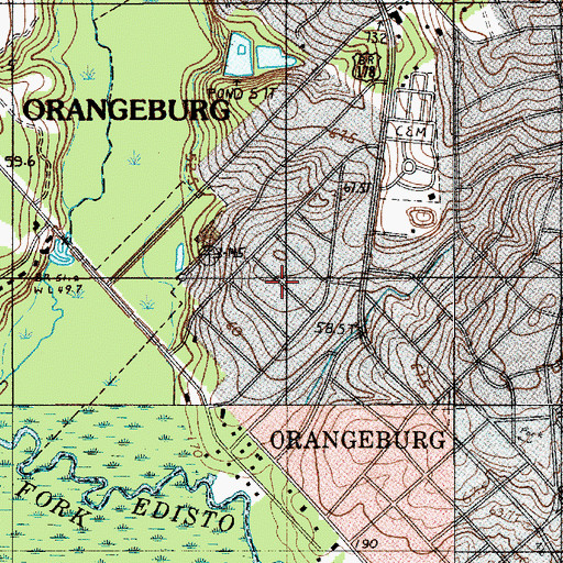 Topographic Map of Pine Needles, SC