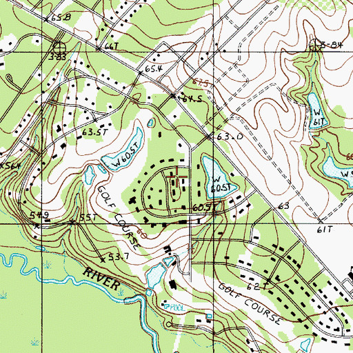 Topographic Map of Plantation Subdivision, SC