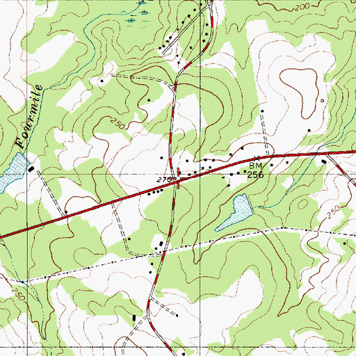 Topographic Map of Poplar Spring, SC