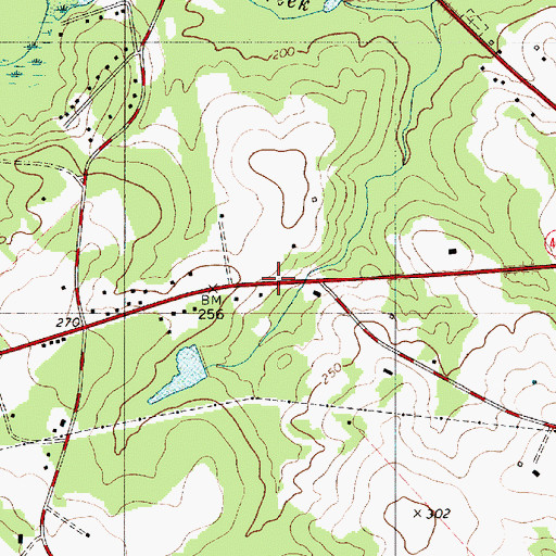 Topographic Map of Poplar Spring School (historical), SC