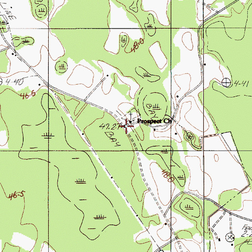 Topographic Map of Prospect School (historical), SC