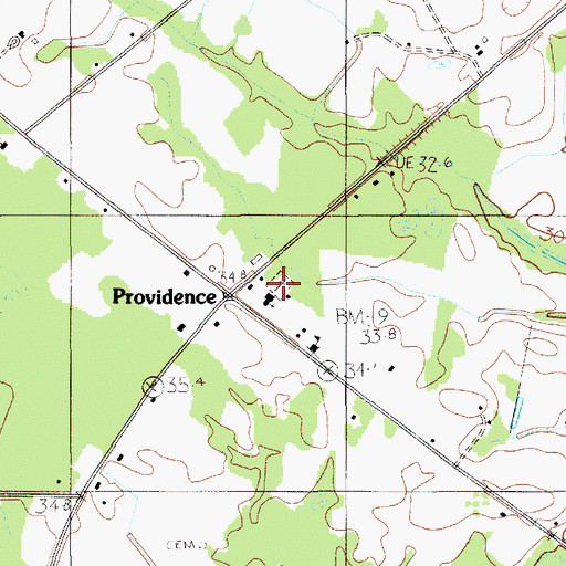 Topographic Map of Providence Cemetery, SC