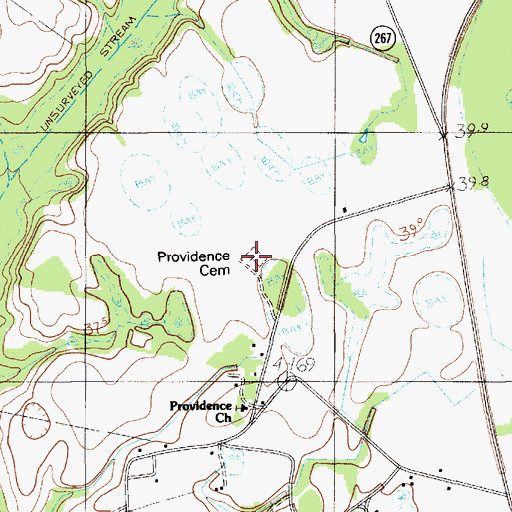 Topographic Map of Providence Cemetery, SC