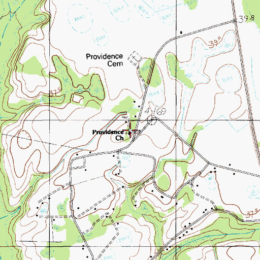 Topographic Map of Providence Church, SC