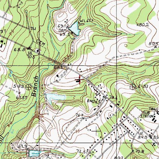Topographic Map of Randolph School, SC