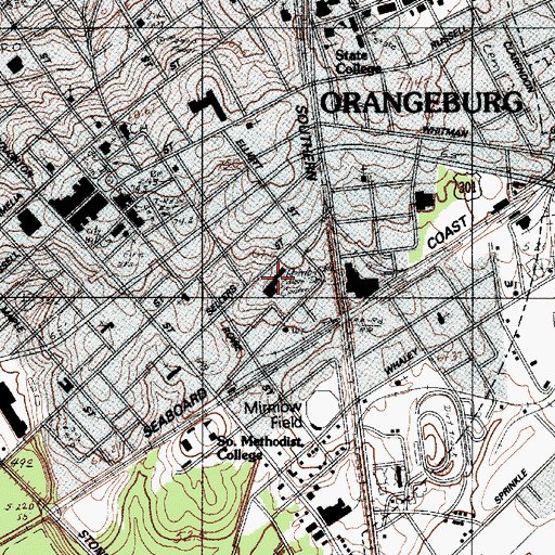 Topographic Map of Rehabilitation Career Development Center, SC