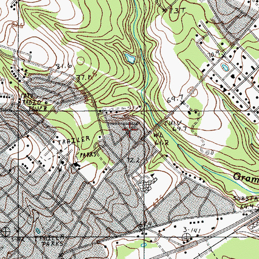 Topographic Map of Rickenbaker Subdivision, SC