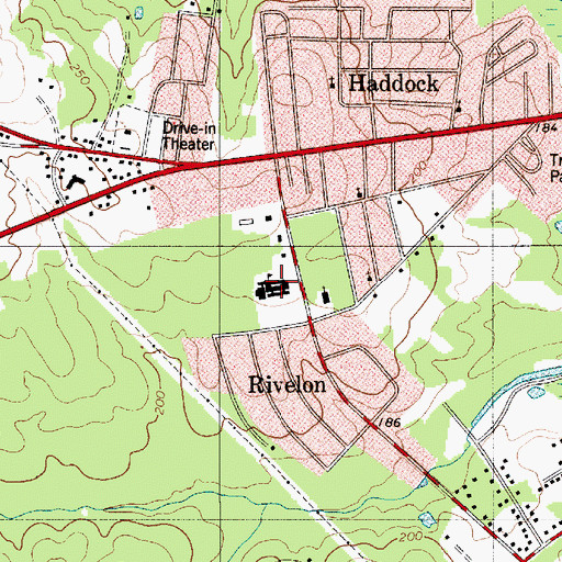 Topographic Map of Rivelon Elementary School, SC
