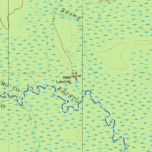 Topographic Map of Roberts Swamp Landing, SC