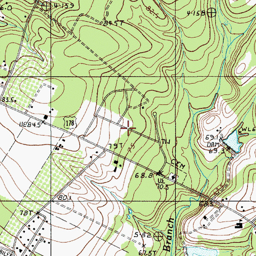 Topographic Map of Robin Hill Farm, SC