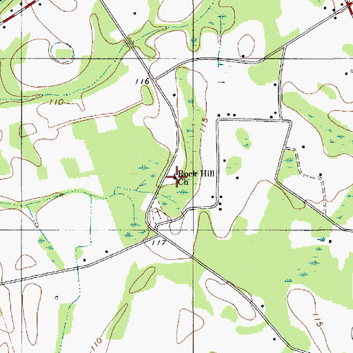 Topographic Map of Rock Hill School (historical), SC