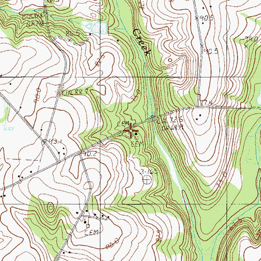 Topographic Map of Rocky Swamp Cemetery, SC