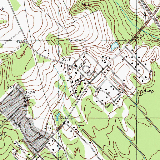 Topographic Map of Rosewood, SC