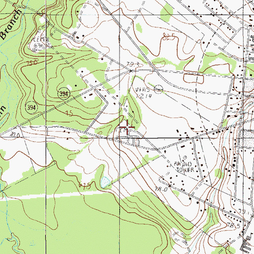 Topographic Map of Saint James Cemetery, SC
