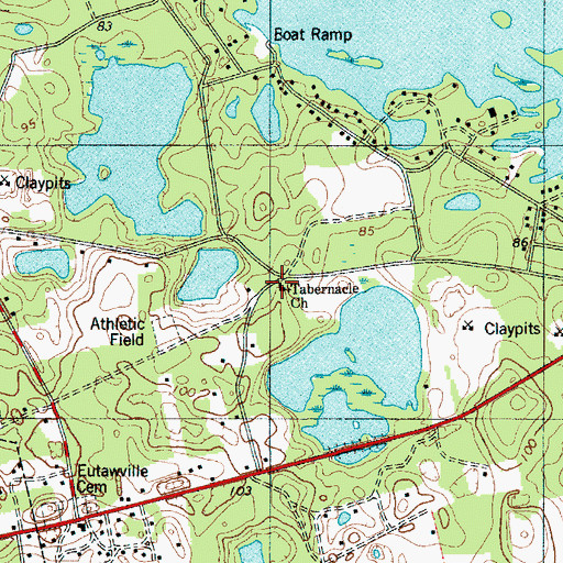 Topographic Map of Saint James School (historical), SC