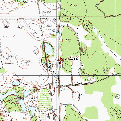 Topographic Map of Saint John School (historical), SC