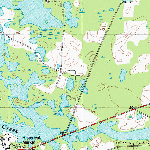 Topographic Map of Saint Johns Race Track (historical), SC