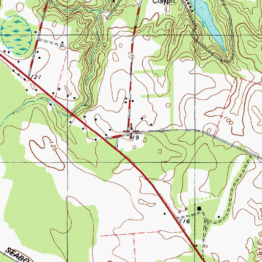 Topographic Map of Saint Julian, SC
