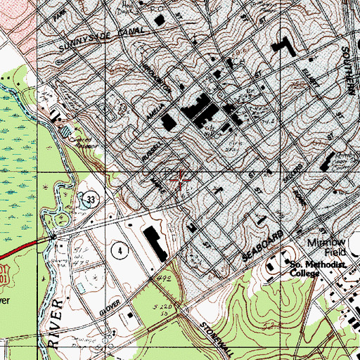 Topographic Map of Sanctified Church (historical), SC