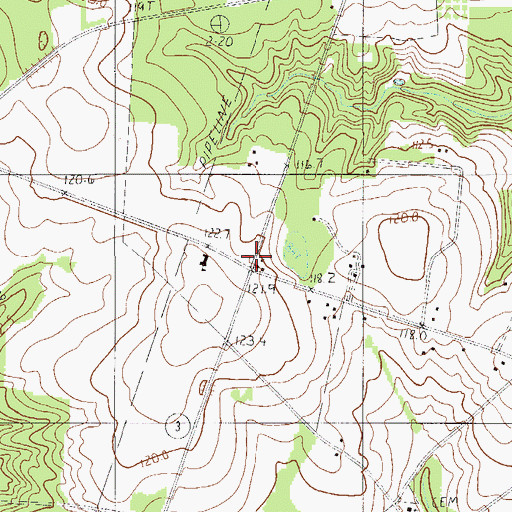 Topographic Map of Sawyerdale, SC