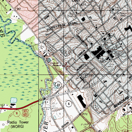 Topographic Map of Shiloh Baptist Church (historical), SC