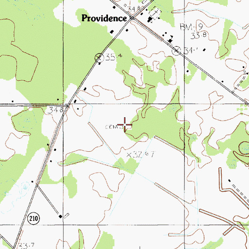 Topographic Map of Lewis Shuler Family Cemetery, SC