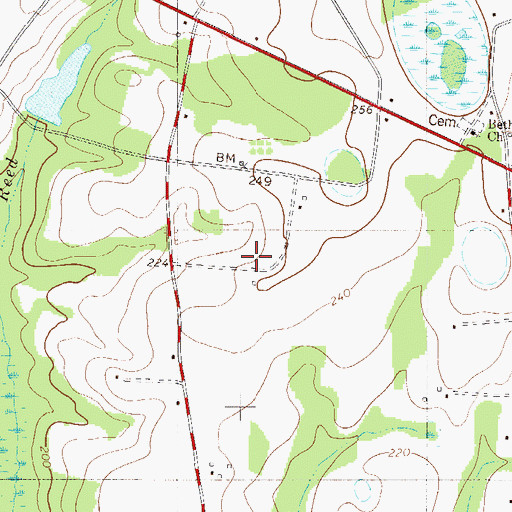 Topographic Map of South Willow School (historical), SC