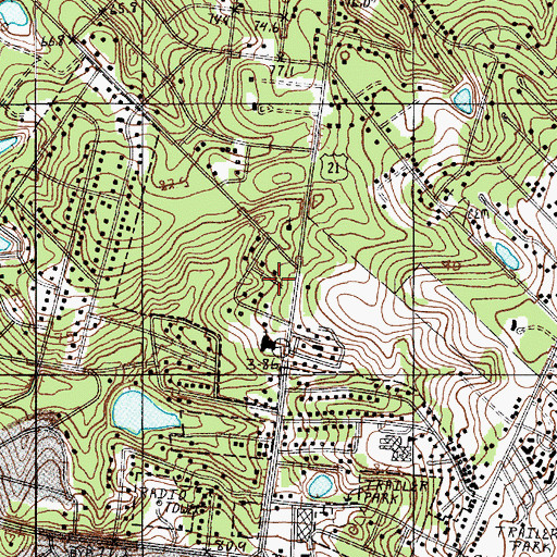 Topographic Map of Spring Valley, SC