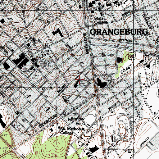 Topographic Map of Stiles R Mellichamp Graded School (historical), SC
