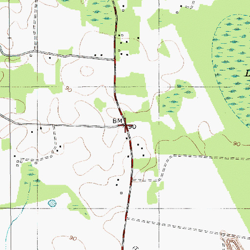 Topographic Map of Stutch School (historical), SC