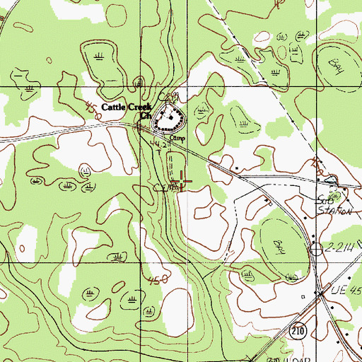 Topographic Map of Summers Cemetery, SC