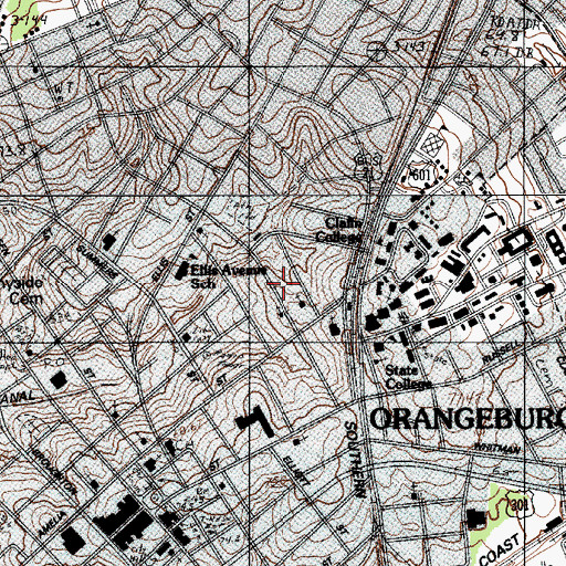 Topographic Map of Sunlight Community Center, SC