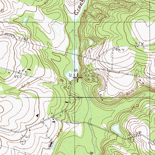 Topographic Map of Tampy Mill (historical), SC
