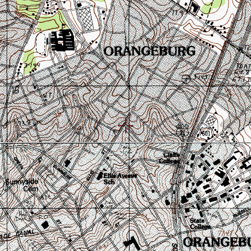 Topographic Map of Temple Sinai (historical), SC