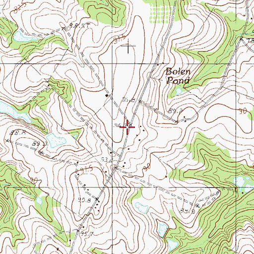 Topographic Map of Turkey Branch School (historical), SC