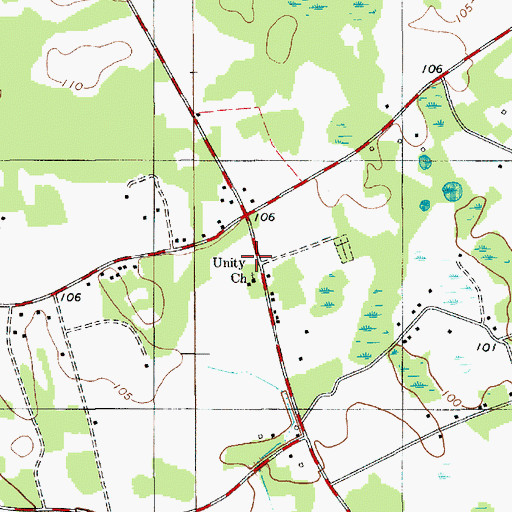 Topographic Map of Unity School (historical), SC