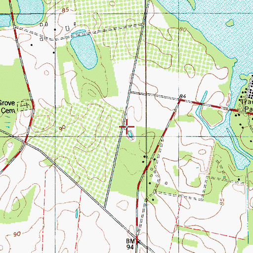 Topographic Map of Walnut Grove School (historical), SC